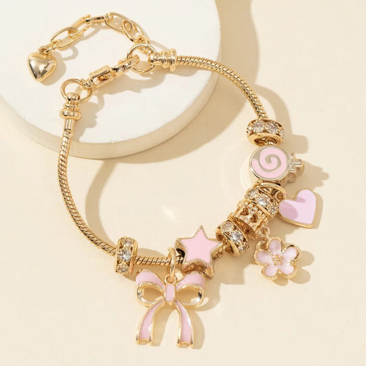 Blossom & Bow Charm Bracelet
