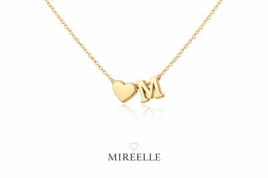 Heart Initial Necklace – Personalized Letter Pendant – Dainty Everyday Necklace – Cute Gift for Girlfriend, Best Friend, or Family
