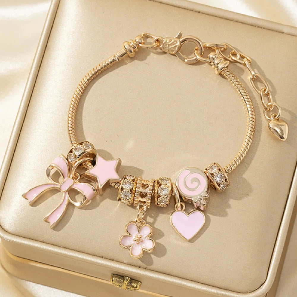 Blossom & Bow Charm Bracelet