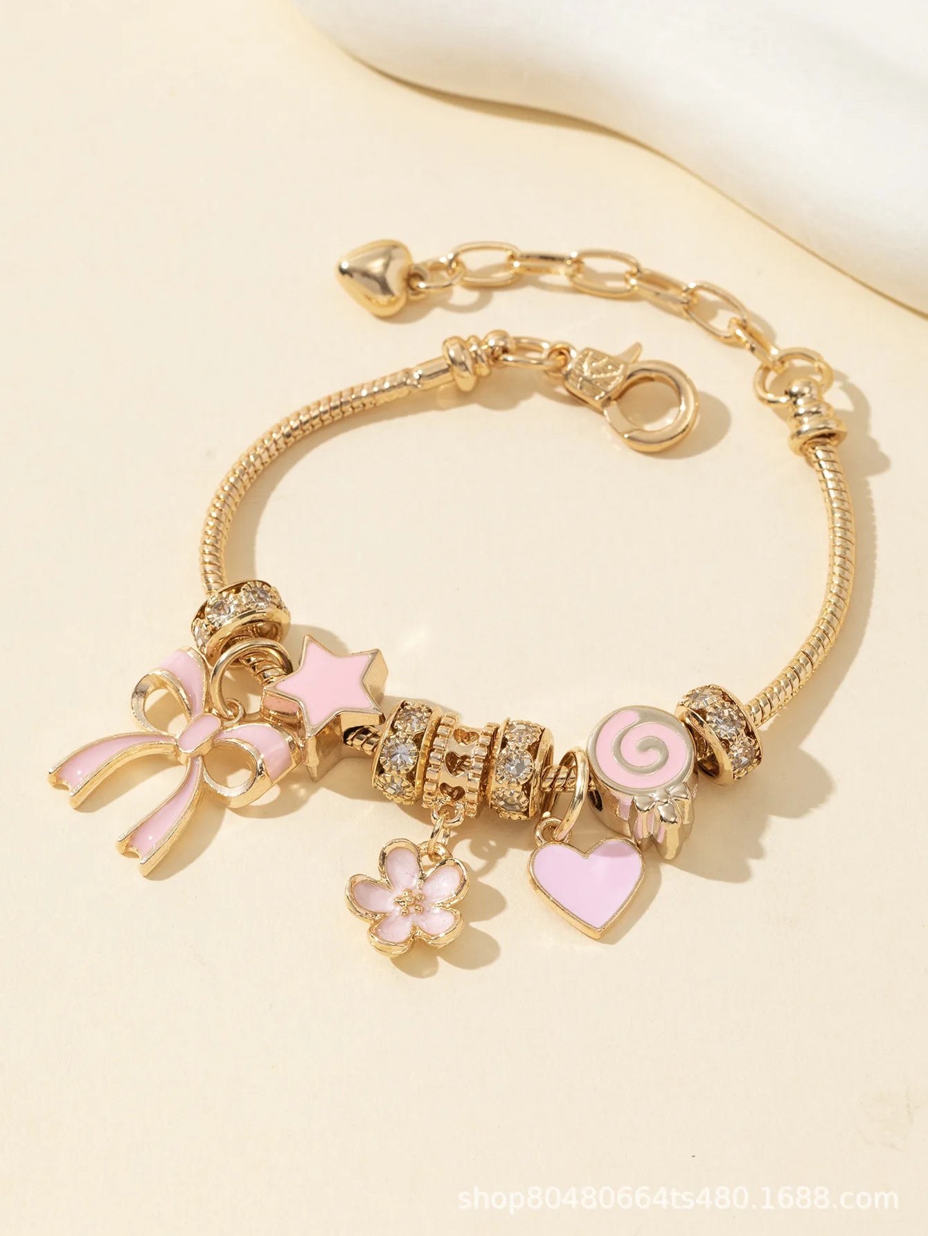 Blossom & Bow Charm Bracelet