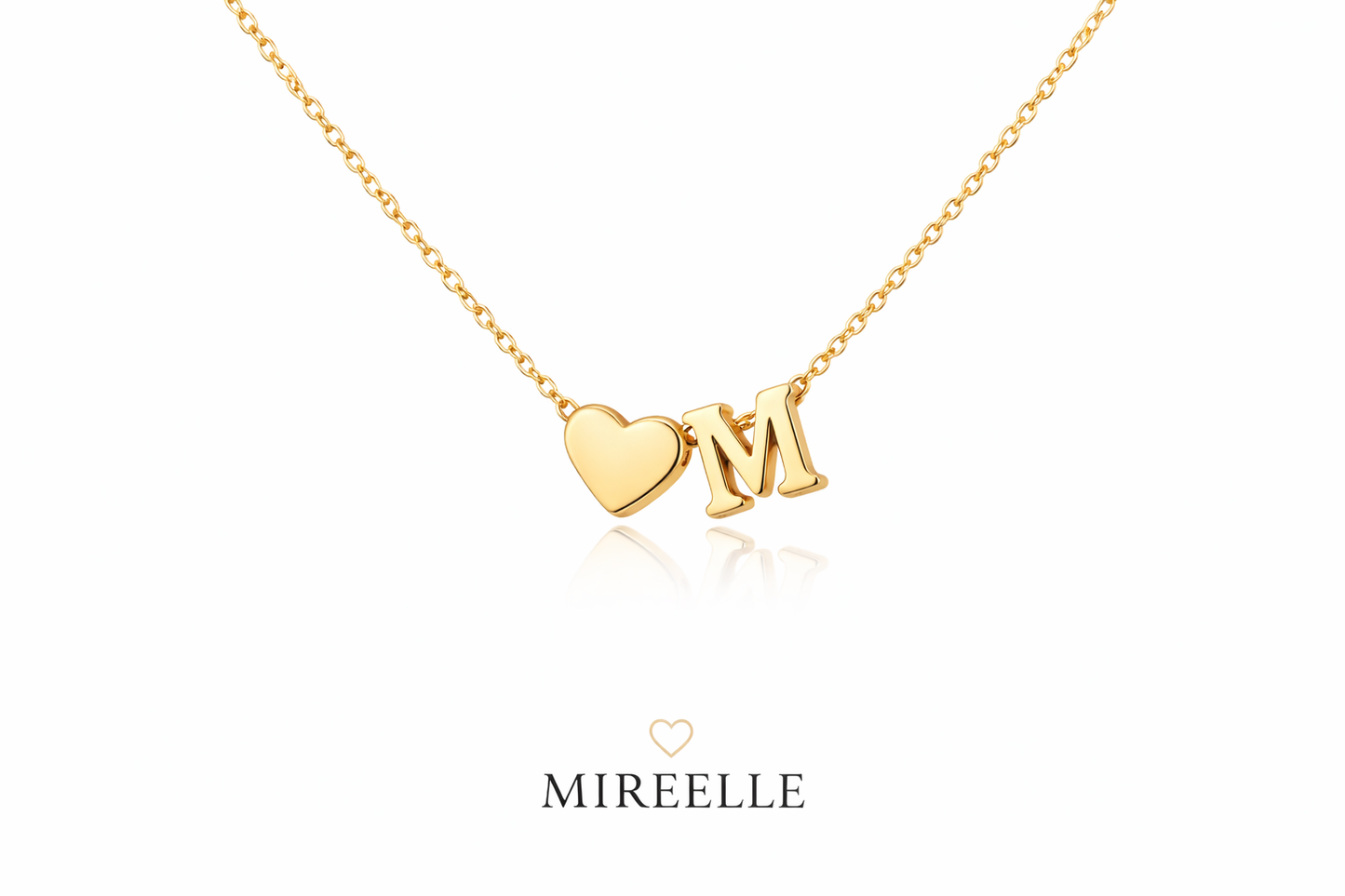 Heart Initial Necklace – Personalized Letter Pendant – Dainty Everyday Necklace – Cute Gift for Girlfriend, Best Friend, or Family