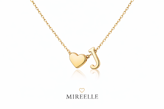 Heart Initial Necklace – Personalized Letter Pendant – Dainty Everyday Necklace – Cute Gift for Girlfriend, Best Friend, or Family