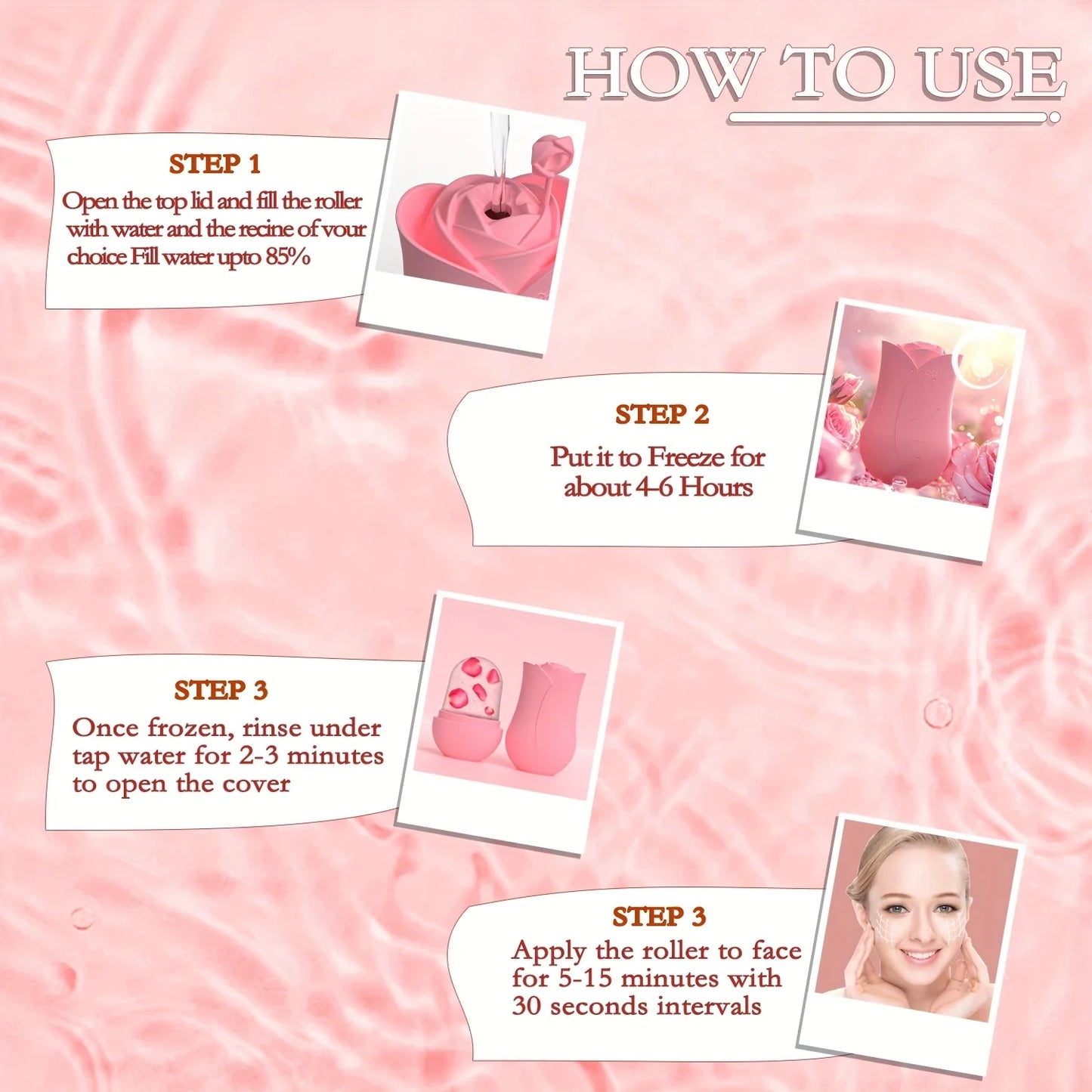 Rosé Petal Cooling Roller