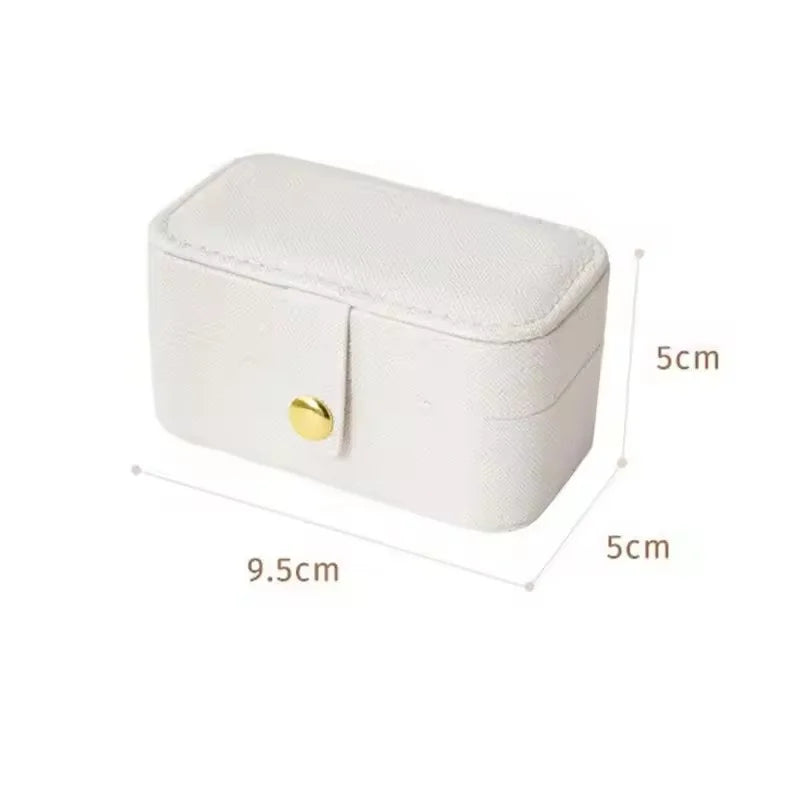 Leather Portable Mini Jewelry Box