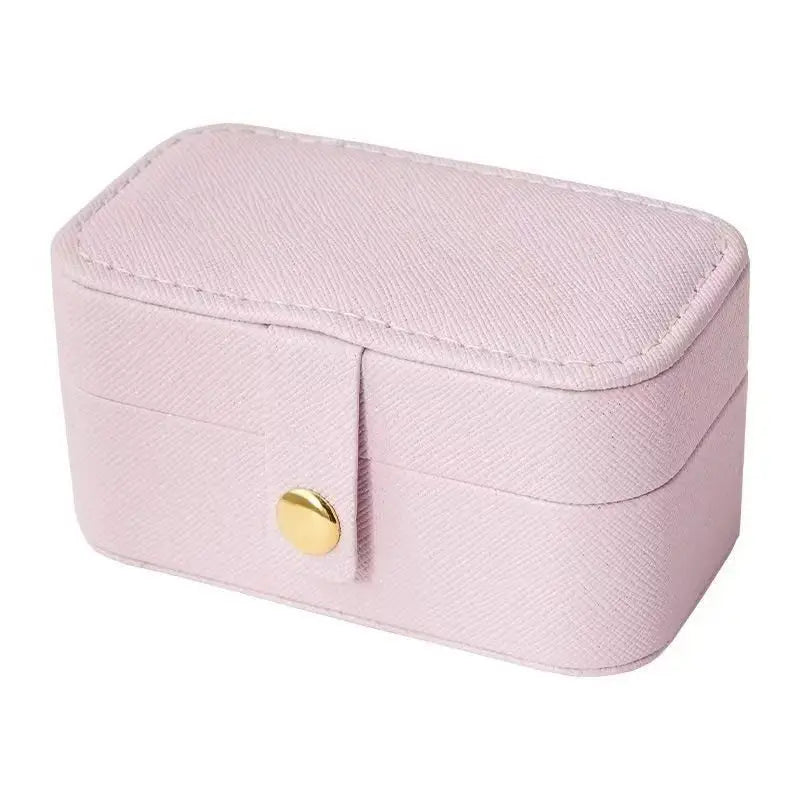 Leather Portable Mini Jewelry Box