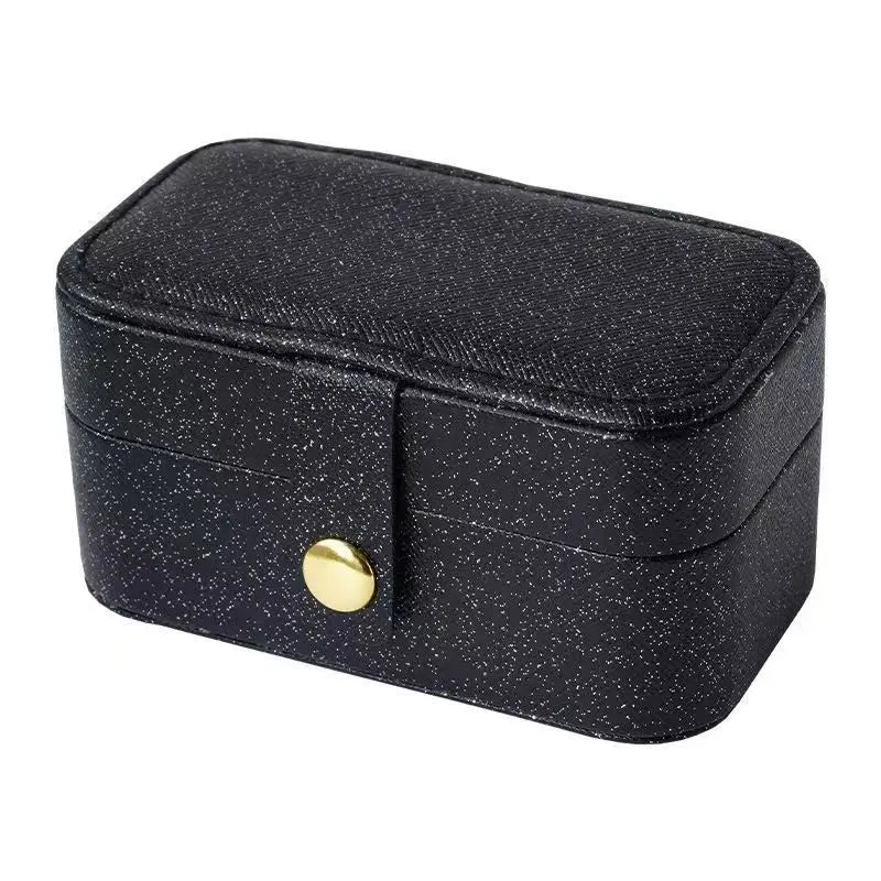 Leather Portable Mini Jewelry Box