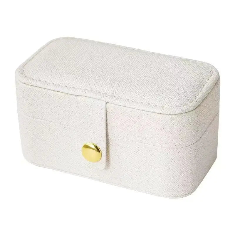 Leather Portable Mini Jewelry Box