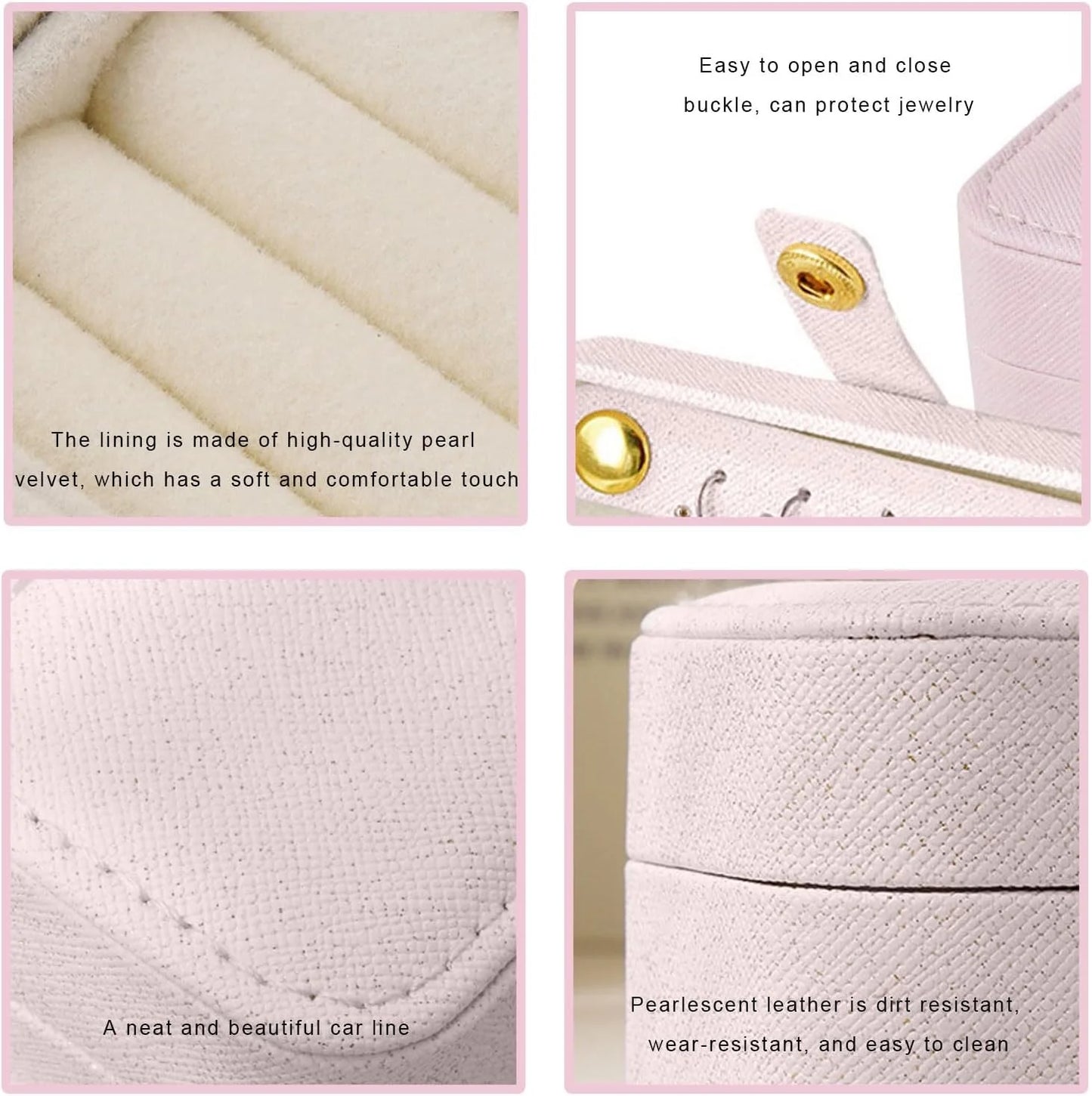 Leather Portable Mini Jewelry Box