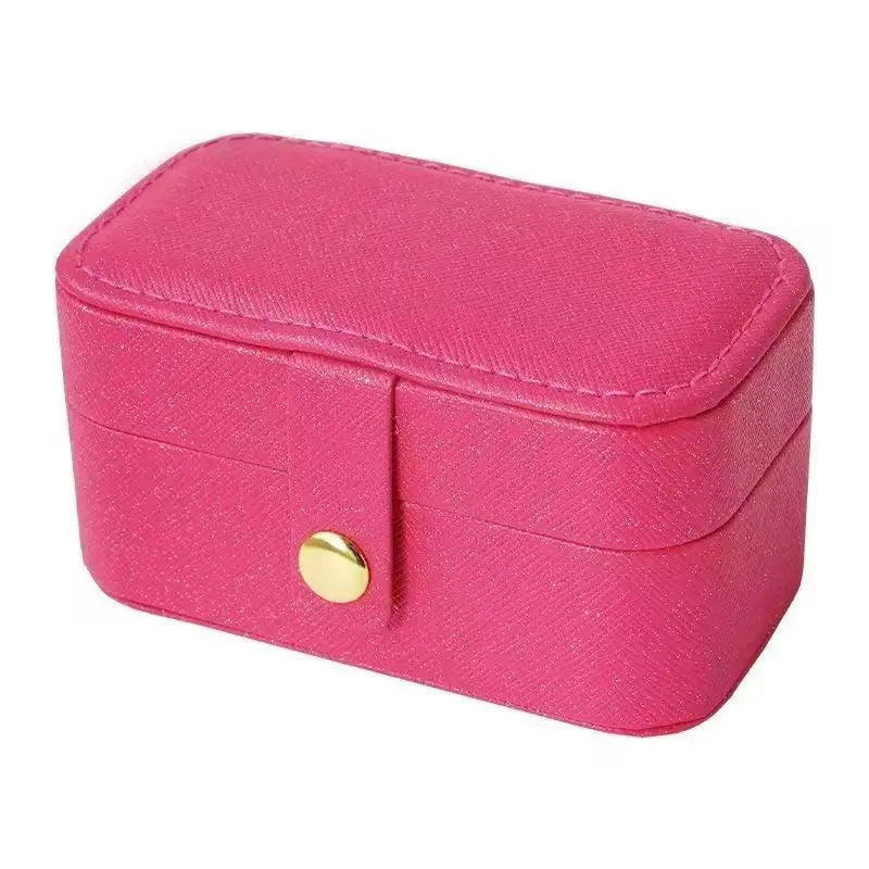 Leather Portable Mini Jewelry Box